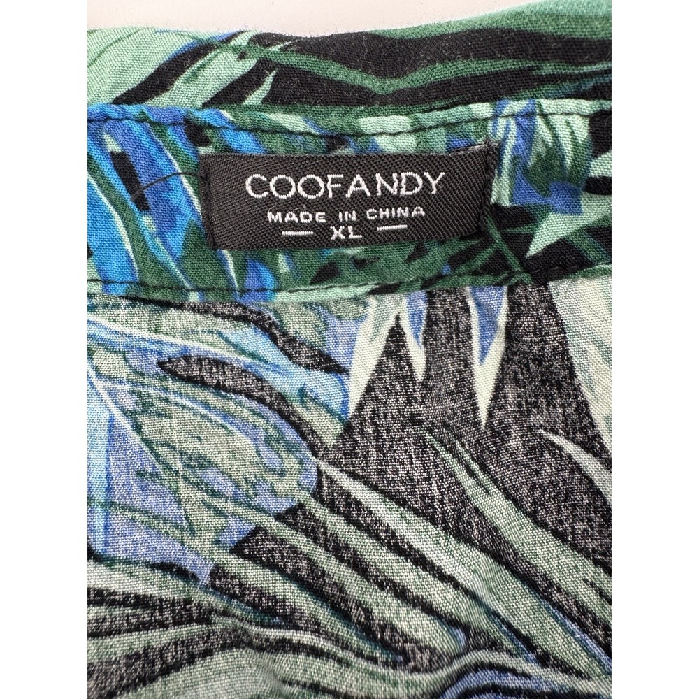 Coofandy Hawaiian Shirt Men's Size XL Rayon Floral Tropical Beach Aloha - Picture 4 of 9